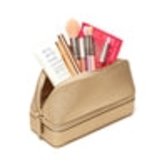 Brouk And Co Abbey Travel Organizer Case. Make Up & Jewelry Case. Gold - Picture 1 of 6